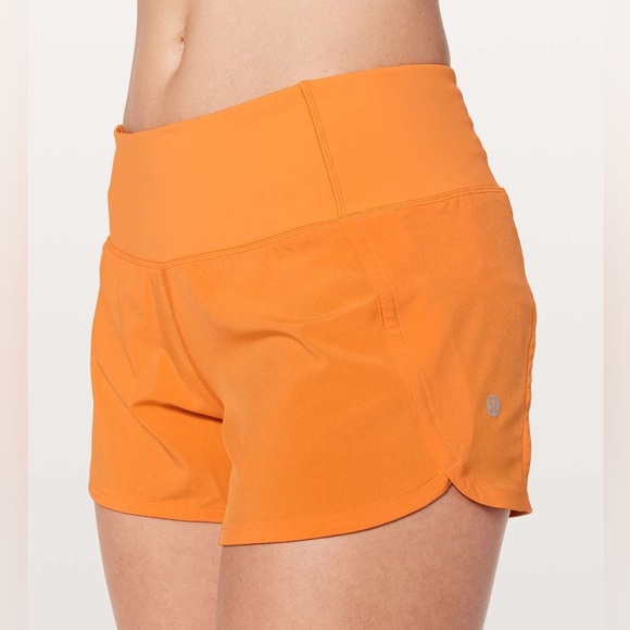 Lululemon Run Times Short II 4” - Vivid Amber - Size 8 - Picture 4 of 7